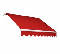 Tenda da Sole Barra Quadra 400x300 cm Rosso Ferrara Braccio a Catena