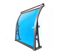Tenda da sole blu per porte e finestre, per pioggia, neve e protezione UV, tetto in policarbonato e alluminio, facile da montare (80 x 320 cm), riparo da esterni.