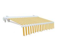 Papillon Tenda da Sole CASSONATA per Balconi con Bracci Bianco/Giallo 300x250 cm