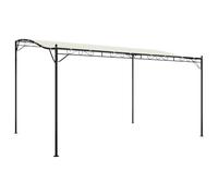 Tettoia crema 4x3 m 180 g/m² tessuto e acciaio