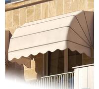 Tenda da sole curva francese retrattile in poliestere impermeabile per finestre e porte, pieghevole, protezione da pioggia e neve, per balcone, patio, bar, soluzione ideale per l'ombra della casa