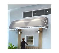 Tenda da sole curva francese retrattile per porte e finestre, personalizzabile per esterni, design telescopico, colore grigio, 145 x 40 x 40 cm, perfetta per la protezione del giardino