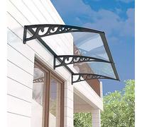 Tenda da sole curva per finestra, protezione silenziosa per ingresso di patio o veranda, copertura contro la pioggia e i raggi UV, per finestre, tenda da sole per esterni resistente alla neve.