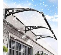 Tenda da sole da esterno per porte, ponti e terrazze, protezione UV fattore 50+, copertura in policarbonato, protezione UV e pioggia, supporto in alluminio, soluzione elegante per porta anteriore