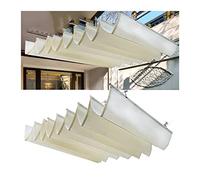 Tenda da sole elettrica a cassonetto, HDPE Outdoor Retractable Wave Shade Sails with Mounting Kit Off White Custom Sizes(1.4x9m)