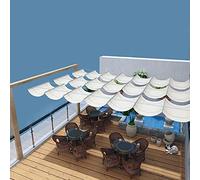 Tenda da sole elettrica a cassonetto, Retractable U Shape Wave Shade Net 90% Sun Outdoor with Mounting Kit Multiple Sizes(0.8x11m/2.6x36ft)