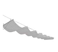 Tenda da sole elettrica a cassonetto, Retractable U Shape Wave Shade Net With Mounting Kit 90% Gray Multiple Sizes(0.9x8m/3x26.2ft)
