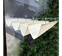 Tenda da sole elettrica a cassonetto, Wave Shade Sail 75% Sun Block U Shape White Multiple Sizes For Garden Patio Pergola(1.1x4m/3.6x13ft)