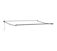 Tenda da sole elettrica allungabile giallo e bianco 4 x 2 m, poliestere resistente alle intemperie con rivestimento in poliuretano, telaio in acciaio verniciato a polvere, doppio sistema operativo
