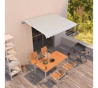 Tenda da sole elettrica automatica, 350 x 250 cm, crema, resistente ai raggi UV e all'acqua, per terrazza, giardino, balcone