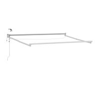 Tenda da Sole Elettrica Estensibile con LED e Sensore Meteo 5 Metri Telaio Alluminio Design Moderno per Terrazze