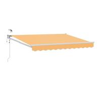 Tenda da sole elettrica sabbia con LED e sensore meteo | telaio in alluminio, paravento automatico, illuminazione per terrazze, design moderno