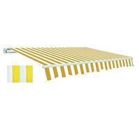 TENDA DA SOLE ESTENSIBILE BIANCO/GIALLO MT. 2,95 x 2 PAPILLON