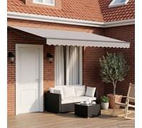 Tenda da sole estensibile con telaio in alluminio color antracite, 4 x 2 m, per terrazze e giardini, resistente alla corrosione e dal design moderno