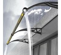 Tenda Da Sole For Porta Anteriore Pensilina Impermeabile For Porta D'ingresso, Antipioggia For Finestra Esterna Del Patio, Pannello Del Tetto In Policarbonato Con Staffa In Alluminio,(80 * 160cm)