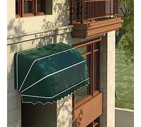 Tenda da sole francese retrattile, design curvo, protezione UV e pioggia, 220 x 60 x 60 cm, verde, perfetta per bar, ristoranti, affari di strada, parasole pieghevole, soluzione ombreggiante per