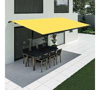 Tenda da sole gialla, modello Basic senza cassonetto, 2400 x 1500 mm, con manovella, configurazione individuale