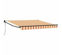 Tenda da sole giallo e arancione 3,5 x 2,5 m - Poliestere e metallo per terrazza e giardino - Resistente ai raggi UV e alle intemperie - Facile da montare e design elegante