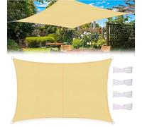 Tenda da sole impermeabile 3 x 4 m, protezione UV, rettangolare, per giardino, balcone, schermo per la privacy, resistente alle intemperie