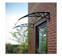 Tenda da sole impermeabile curva per porte e finestre, tettoia silenziosa per esterni, 80 x 200 cm, ideale per terrazze e verande, copertura trasparente, migliora il comfort esterno