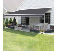 Tenda da sole impermeabile in tessuto Oxford, resistente ai raggi UV e agli strappi, versatile baldacchino per esterni, per terrazze, bar e cortili, soluzione di ombreggiatura manuale durevole