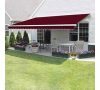 Tenda da sole impermeabile in tessuto Oxford resistente ai raggi UV e agli strappi, versatile baldacchino manuale per patio, bar, terrazze e cortili. Soluzione resistente all'ombra esterna
