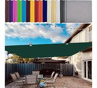 Tenda da sole impermeabile per balcone, 2 x 7 m, protezione UV verde scuro, facile da installare, senza foratura, parasole al 95%, per giardino e patio, riparo dal sole all'aperto, durevole e