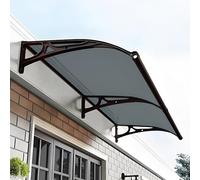 Tenda da sole impermeabile per porta, colore grigio, 80 x 160 cm, protezione da pioggia e sole, elegante e resistente, perfetta per terrazze e ingressi