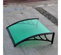 Tenda da sole impermeabile per porta d'ingresso, moderna copertura curva verde per giardino, balcone, bar e affari, soluzione per veranda in policarbonato