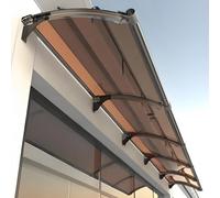 Tenda da sole impermeabile per porte e finestre, 100 x 160 cm, resistente, colore marrone, elegante protezione per ingresso, resistente ai raggi UV, per terrazze e ingressi