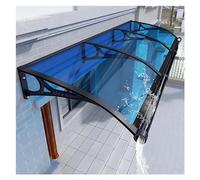 Tenda da sole impermeabile per uso esterno, copertura in policarbonato per pioggia e neve, 60 x 290 cm, tenda da patio anteriore/posteriore per protezione del portico
