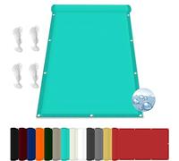 Tenda da sole impermeabile personalizzata 2,6 x 4,8 m, rettangolare, con occhielli, protezione UV al 98%, tessuto idrorepellente, ideale per patio e giardino, rete ombreggiante per esterni blu cielo