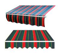 Tenda da sole in 100% poliestere, protezione UV, impermeabile, per giardino e terrazza, elegante tenda a righe per esterni, 7 x 3,5 m, ideale per rilassarsi e vivere all'aperto