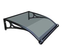 Tenda da sole in alluminio con drenaggio, copertura per finestra esterna, per terrazza, grigio, 120 x 100 cm, durevole ed elegante, facile da installare, resistente alle intemperie