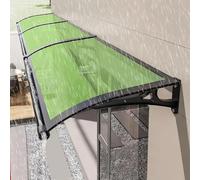 Tenda da sole in alluminio per porte e finestre, 100 x 200 cm, protezione da pioggia e neve, ideale per patio e camera da letto, colore verde