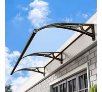 Tenda da sole in alluminio per porte e finestre, parasole da esterno, protezione da pioggia e neve, protezione UV, elegante e durevole, perfetta per ingressi e terrazze, pannello regolabile a 180°