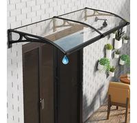 Tenda da sole in alluminio, protezione da sole, pioggia e neve, trasparente, per esterni, balcone, camera da letto e finestra (60 x 160 cm)