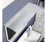 Tenda da sole in policarbonato - Baldacchino curvo per esterni per finestra e ingresso, copertura invisibile antipioggia facile installazione satinata 50 x 200 cm (20 x 79)