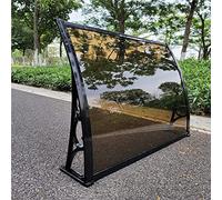 Tenda da sole in policarbonato per esterni, protezione dalla pioggia, per porta d'ingresso, patio, finestra, design silenzioso, per giardino, resistente alle intemperie, 80 x 320 cm, elegante tenda da