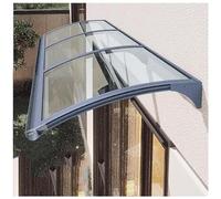 Tenda da sole in policarbonato per porta anteriore, copertura per patio resistente alle intemperie, protezione UV UPF50+, design a foglia cava (110 x 350 cm) per la massima durata