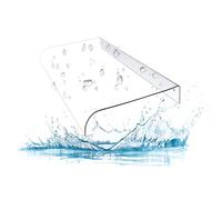 Tenda da sole in policarbonato per porte e finestre, 3,5 mm, protezione antipioggia, silenziosa, protezione solare invisibile, design curvo