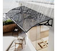 Tenda da sole in policarbonato per porte e finestre, resistente alle intemperie con silenziosa scommessa in alluminio, facile installazione e protezione da pioggia e neve