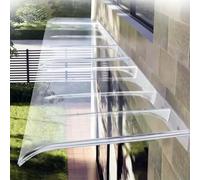 Tenda da sole in policarbonato trasparente, copertura per esterni, spessore 3,5 mm, riparo antipioggia autopulente, 40 x 240 cm, per protezione dagli agenti atmosferici