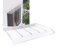 Tenda da sole in policarbonato trasparente per finestre e porte, protezione dalla pioggia, 50 x 330 cm, resistente ai raggi UV, design invisibile, resistente alle intemperie.