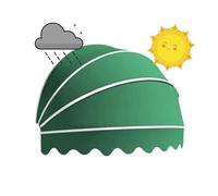 Tenda Da Sole In Tela A Cupola Impermeabile, Copertura Parasole In Poliestere Ad Arco, Pioggia E Ombra, per Il Residenziale E Il Commerciale, Il Colore E Le Dimensioni Possono Essere Personalizzati (
