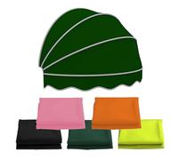 Tenda da sole in tela pieghevole verde a cupola con telaio zincato per protezione da sole e pioggia, 110 cm, copertura frontale per patio