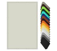 Tenda da sole in tessuto resistente alle intemperie, 3,2 x 7 m, color crema, con occhielli, installazione senza trapano, ideale per balcone, terrazza, campeggio e uso esterno.