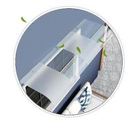 Tenda da sole invisibile con protezione UV per finestre e porte, design in policarbonato, senza bisogno di staffe, ideale per portici anteriori e posteriori, protezione da pioggia e neve