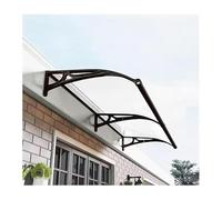 Tenda da sole invisibile in policarbonato curvo, montaggio espandibile, senza giunture e affidabile riparo stabile per esterni (60 cm x 250 cm)