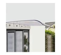 Tenda da sole invisibile per esterni, 50 x 80 cm, copertura in policarbonato, facile da montare, riparo per porta d'ingresso, protegge da neve e vento, barre di supporto in un unico pezzo